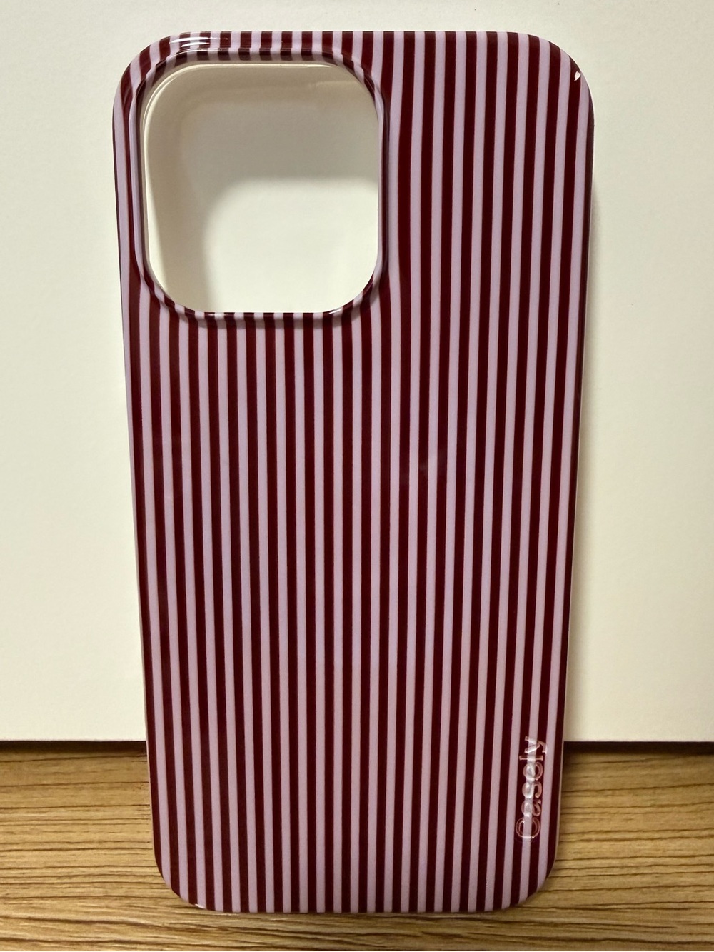 Casely Striped Purple and Burgundy Phone Case